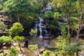 Photographer water fall view mountain background Royalty Free Stock Photo