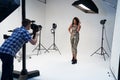 Photographer Working With Model On Fashion Shoot In Studio Royalty Free Stock Photo