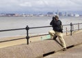 A Photographer Works Along Magazines Promenade, New Brighton Royalty Free Stock Photo