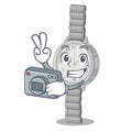Photographer wristwatch isolated with in the mascot