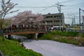 Photographers on a bridge Royalty Free Stock Photo