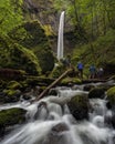 Photographers at Elowah Falls in the Columbia River Gorge