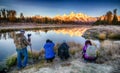 Photographers at Grand Teton National Park