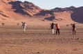 Photographers lining up the perfect shot of Dune 45, sossusvlei, Namibia in july 2015