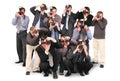 Photographers paparazzi double twelve group Royalty Free Stock Photo