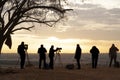 Photographers photographing a sunset