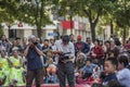 Photographers in the street mass performances