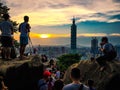 Photographers at sunset, Taipei, Taiwan