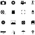 Photographic Equipment icon set Royalty Free Stock Photo