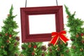 Photographic frame and Christmas trees