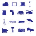 Photographic icon set eps10 Royalty Free Stock Photo