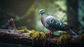 Photographic Pigeon A Serene Forest Encounter