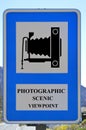 Photographic scenic viewpoint sign