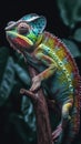 Photographic Style Of Rainbow Chameleons