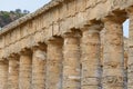 Photographic Technique: Telephoto Compression and Structural Mass of the Doric Temple of Segesta Royalty Free Stock Photo