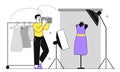 Photographing fashion clothing vector linear