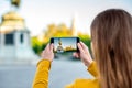 Photographing monument in Vienna Royalty Free Stock Photo