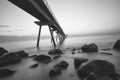 Photographing the pont del petroli in barcelona with high speeds and black and white
