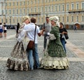 Photographing tourists at the Palace square
