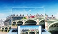 Photographing and viewing Westminster Bridge, London Royalty Free Stock Photo