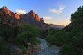 Photographing the Watchman, the most iconic peak in Zion National Park Royalty Free Stock Photo