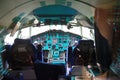 A detailed view of the dashboard of the Tu-154, Kunovice, Czech, Republic, 2022