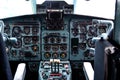 A detailed view of the dashboard of the aircraft Yak-40, Kunovice, Czech, Republic, 2022
