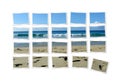 Photographs forming beach Royalty Free Stock Photo