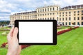 Photographs of lawn in Schloss Schonbrunn palace