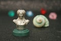 METAL CHESS PIECE - THE LADY AND THE COLORS 2 Royalty Free Stock Photo