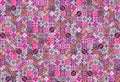 Collection of pink patterns tiles Royalty Free Stock Photo