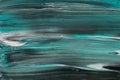 Photography of abstract marbleized effect background. black, turquoise and white creative colors. Beautiful paint