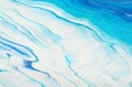 Photography of abstract marbleized effect background. blue and white creative colors. Beautiful paint