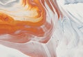 Photography of abstract marbleized effect background. brown, orange, gold, gray and white creative colors. Beautiful paint