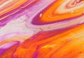 Photography of abstract marbleized effect background. red, pink, orange and white creative colors. Beautiful paint Royalty Free Stock Photo