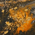 Photography of abstract marbleized effect background. yellow and black creative colors. Beautiful paint with the addition of gold