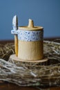 Handmade ceramic craft ware. Cup Royalty Free Stock Photo