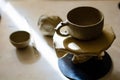 Handmade ceramic craft ware. Cup Royalty Free Stock Photo
