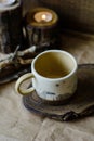 Handmade ceramic craft ware. Cup Royalty Free Stock Photo