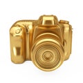 Photography Award Concept. Golden Award Digital Photo Camera. 3d Rendering