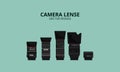 Photography Camera Lens -Vector Pack Royalty Free Stock Photo