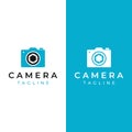 Photography camera logo, lens camera shutter, digital, line, professional, elegant and modern. Logo can be used for studio, Royalty Free Stock Photo