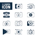 Photography, Camera, Professional Icon Set 11 Bundle Design