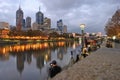 Photography Class at Melbourne Yarra River Royalty Free Stock Photo