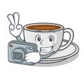 Photography coffee character cartoon style