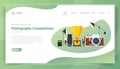 Photography competition contest concept for website template landing homepage