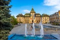 Photography of Craiova City hall and the fountains in front of the building