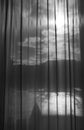 Photography through Curtain - Black and White - Art Exibition - Prague Castle