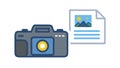 Photography & Document Sharing Icon, vector design Generative AI Royalty Free Stock Photo