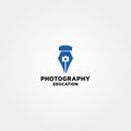 Photography Education Vector logo design template Idea and inspiration